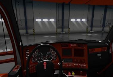 Kenworth T680 Black Orange Interior