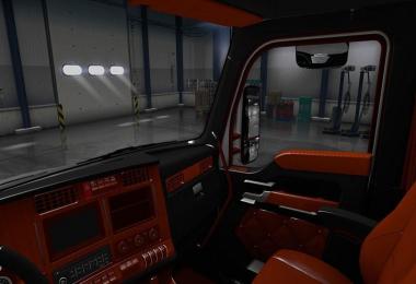 Kenworth T680 Black Orange Interior