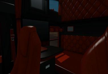 Kenworth T680 Black Orange Interior