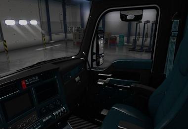 Kenworth T680 Black Teal Interior