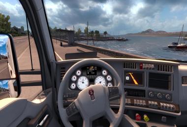 Kenworth T680 White Gauges + Interior v1.2