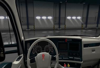 Kenworth T680 White Teal Interior