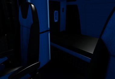 Peterbilt 579 Blue & Black Interior