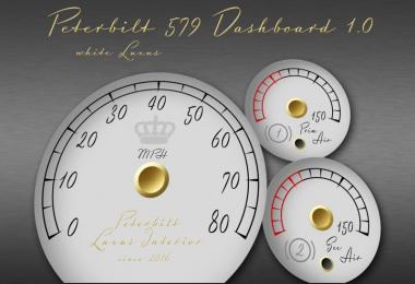 Peterbilt 579 White Luxury Dashboard v1.0