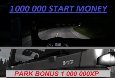 1 000 000 Start Money + 1 000 000XP Park Bonus