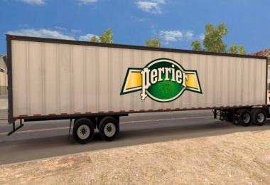 Perrier bottled water trailer