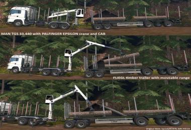 MAN TGS 33.440 Forestry Truck & Trailers v0.7 WIP