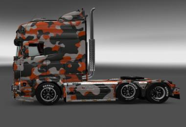 Orange Camouflage Skin for RJL SCANIA R (Multi) v1.0