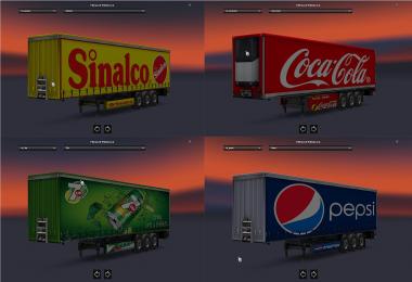 Pepsi, Coca-Cola, Sinalco & 7up Trailers Pack By Gile004