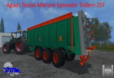 Aguas Tenias Manure Spreader Tridem v1.0