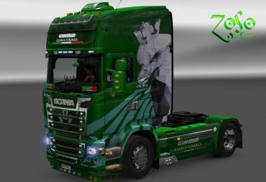 Scania RJL Emerald 40 Anniversary Scania Finance Skin