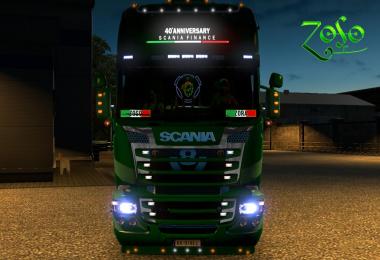 Scania RJL Emerald 40 Anniversary Scania Finance Skin