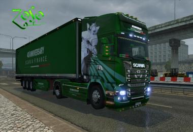 Scania RJL Emerald 40 Anniversary Scania Finance Skin