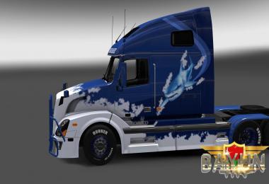 Volvo VNL 670 Blue Shark skin 1.23