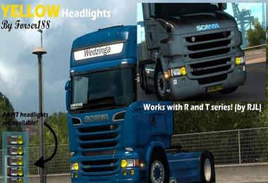 Yellow headlights for RJL