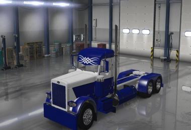 Peterbilt 389 Blue and White Skin update