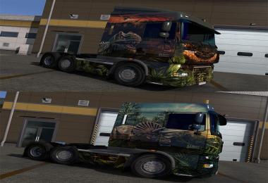 Prehistoric Paint Jobs Pack for DAF XF by 50k 1.24