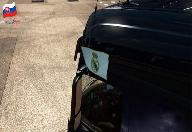 Real Madrid Flag on side windows