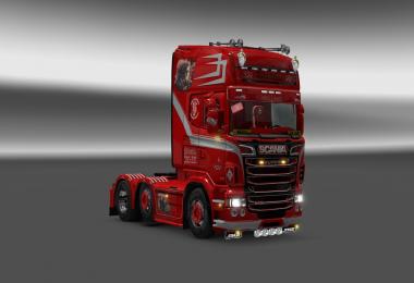 Scania RJL 1.5.2 with V8K animation and weeda interrior