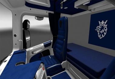 Scania RJL White-Blue Interior