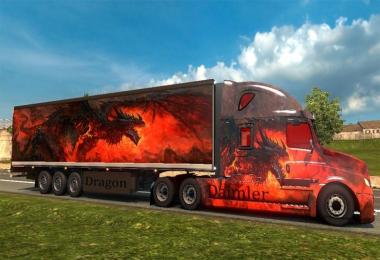 DAIMLER FREIGHTLINER INSPIRATION and trailer Dragon Skins pack