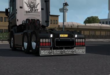 Backbumper custom V3 for RJL scania R & T and both 4 series