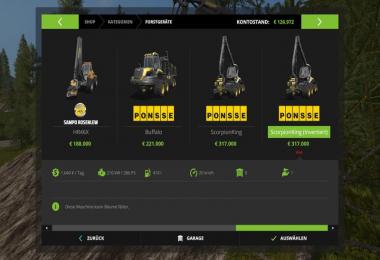 Inverted Crane Axis for the Ponsse ScorpionKing v1.0