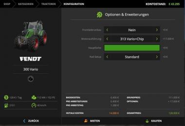 Fendt 300 Vario + chiptuning v1.1.0.0