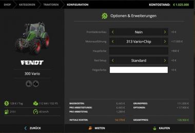 Fendt 300 Vario + chiptuning v1.3