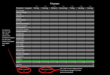 Finance Table v2.0 / 4 Wochen