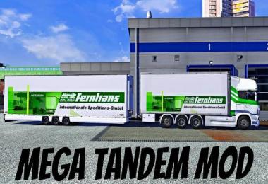 Mega Tandem Trailer v3.0 ETS2 1.25.x