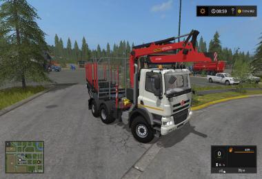 Tatra Phoenix 6x6 with forestry crane v1.0