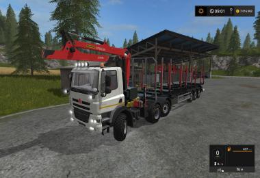 Tatra Phoenix 6x6 with forestry crane v1.0