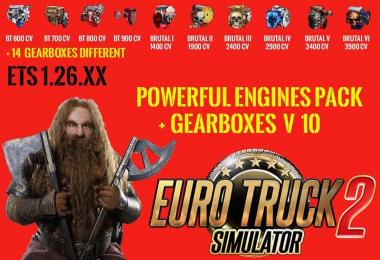 Pack Powerful engines + gearboxes v10.0 for 1.26.x