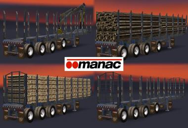 AMERICAN MANAC 4 AXIS LOG TRANSPORTER TRAILER 1.26.x