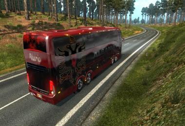 Bus Macropolo G7 1600LD Albania Skin + 5 Football teams skin pack