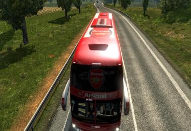 Bus Marcopolo G7 1600LD Arsenal FC Skin v1.26