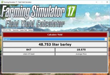Field Yield Calculator v1.0