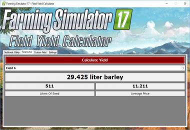 Field Yield Calculator v1.0