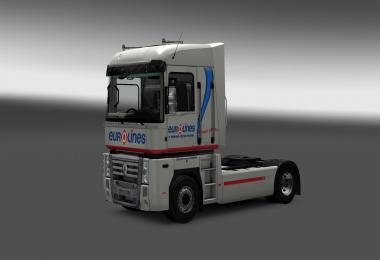 Renault Magnum Eurolines skin v1.0