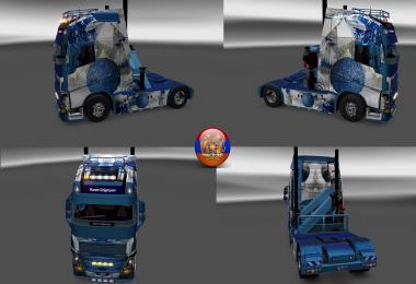 Volvo FH 2013 New Years Balls Skin Pack v1.0