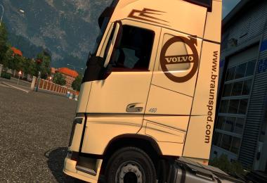 Volvo FH16 SkinPack Braun Spedition v1.5