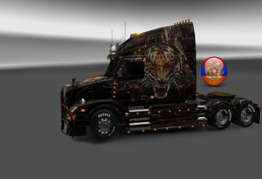 Volvo vnl670 Burning Tiger Skin 1.26.3s