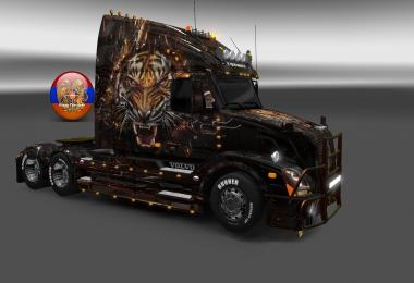 Volvo vnl670 Burning Tiger Skin 1.26.3s