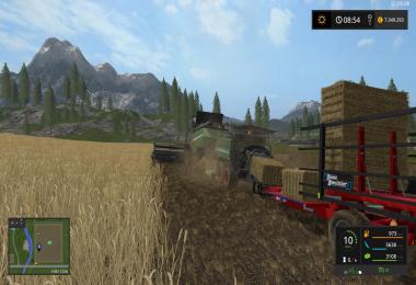 Fendt 9490X with baler attacher v1.0