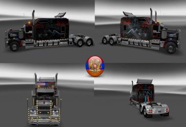 Kenworth K108-K200-W900 Long Metallic Abstraction Skin