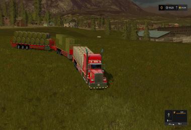 Peterbilt 388 Custom flatbed Auto Load v1