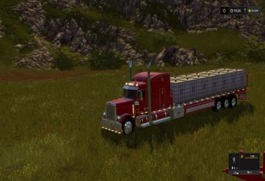 Peterbilt 388 Custom flatbed Auto Load v1