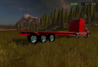 Peterbilt 388 Custom flatbed Auto Load v1