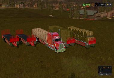 Peterbilt 388 Custom flatbed Auto Load v1